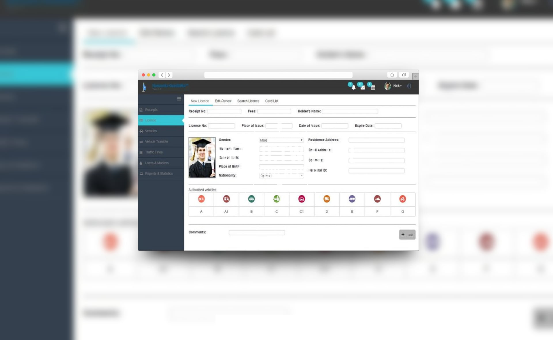 Driver Licence Software